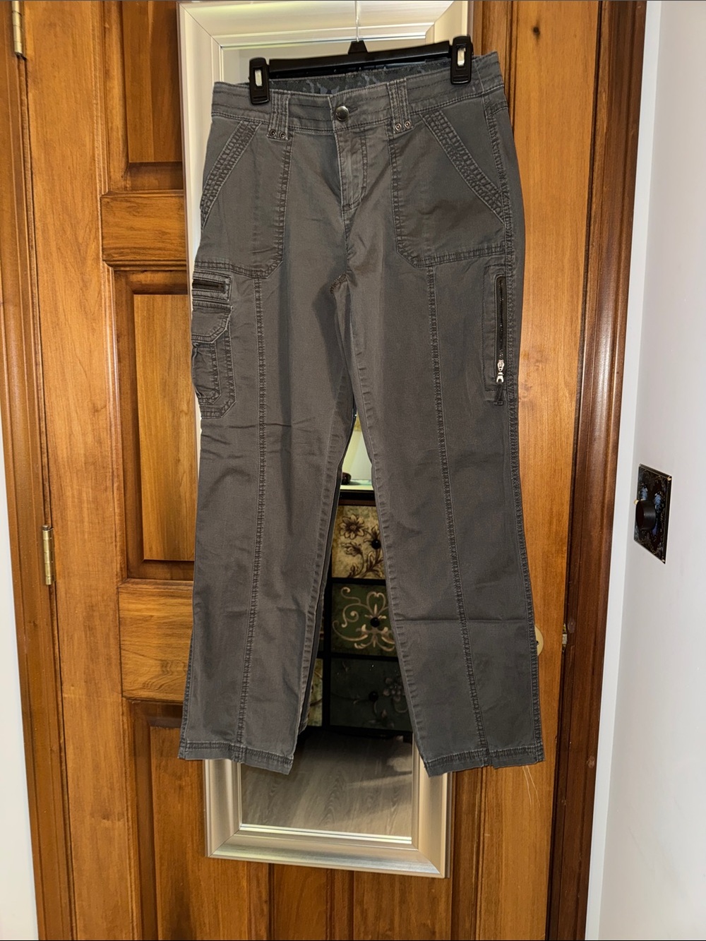 Natural Reflections Gray Straight-Leg Utility Pants